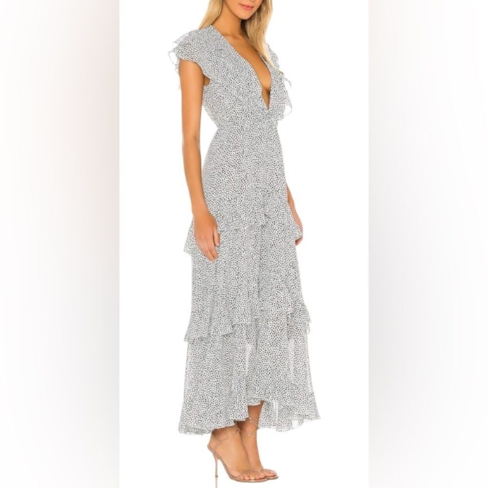 Sabina Musayev Zoya Ruffled  Maxi Dress NWOT